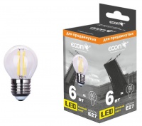 LED P 6Вт E27 2700K P45 FIL