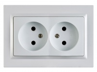 Розетка Камелия двойная 2П 10А 250В белая