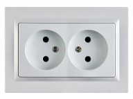 Розетка Камелия двойная 2П 10А 250В белая