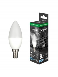 LED CN 8Вт E14 6500K B35 ES