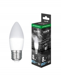 LED CN 8Вт E27 6500K B35 ES
