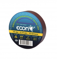 Изолента ECON 15/10, коричневый