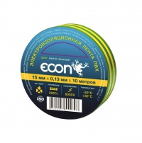 Изолента ECON 15/10, желто-зеленый